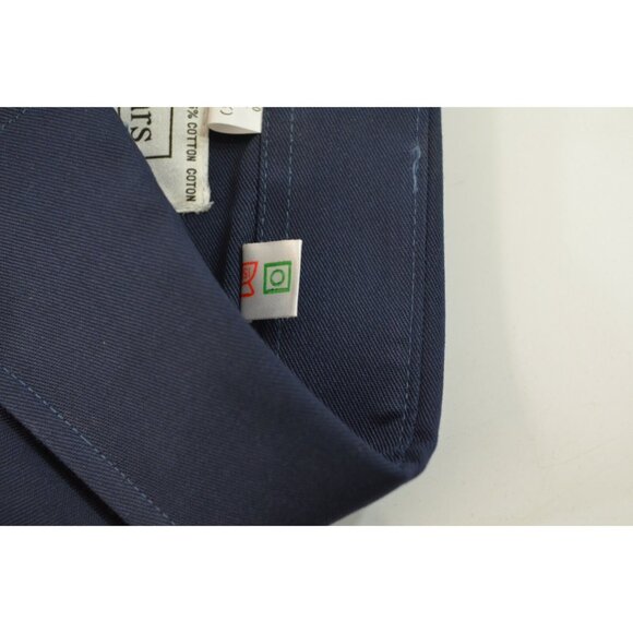 Sears Mens Wearmaster Work Shirt Medium 16-16.5 Long Sleeve Navy Blue NOS Vtg - Picture 4 of 6